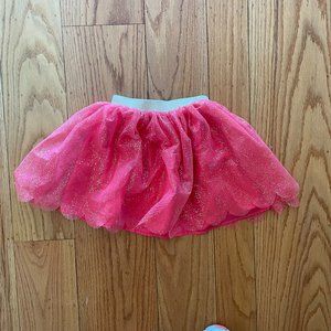 Hanna Anderson tulle skirt, red-pink and gold